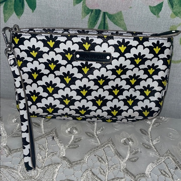 Vera Bradley Handbags - Vera Bradley Black and Yellow Floral Wristlet
